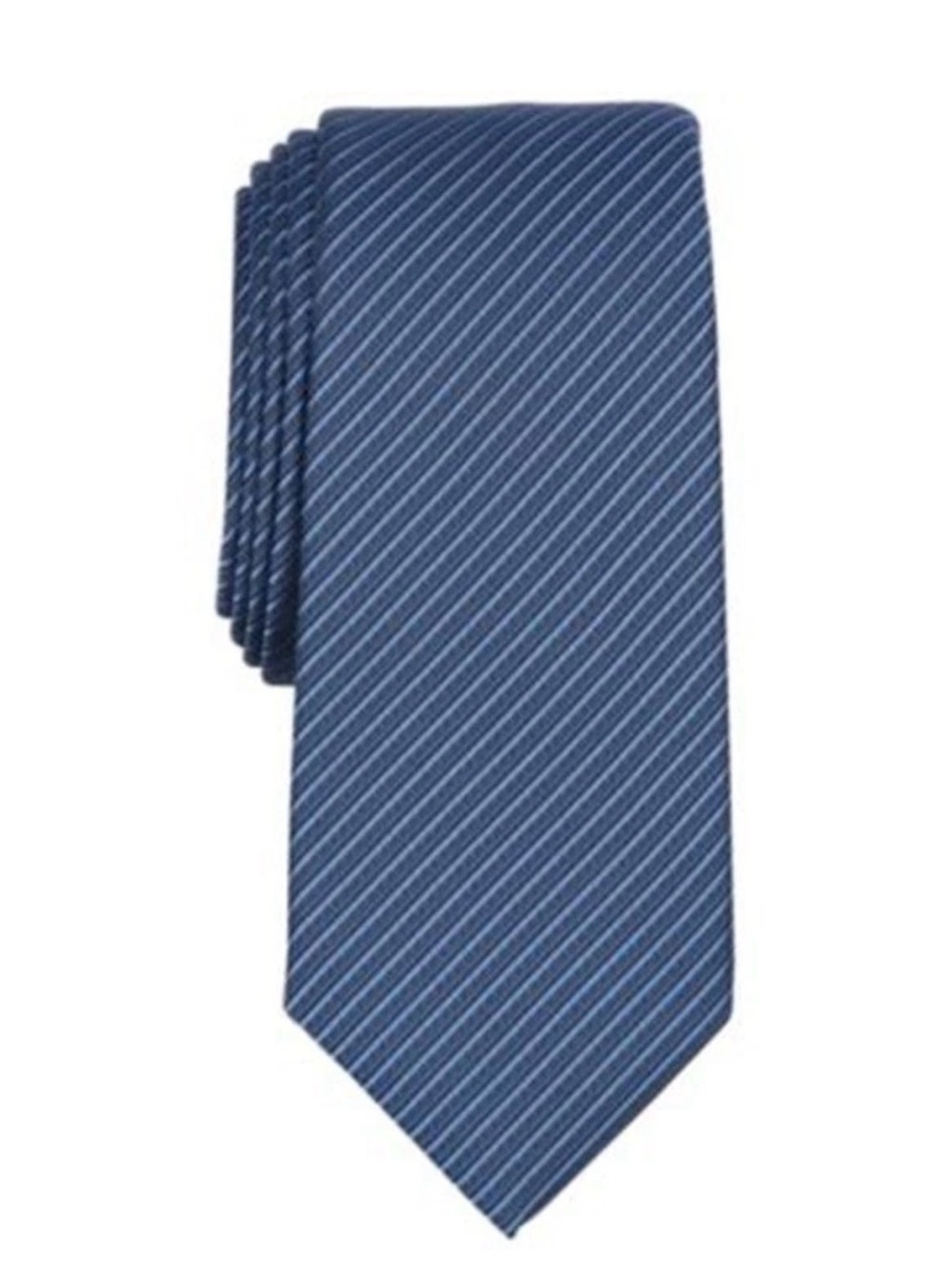 Alfani Men's Chauncey Stripe Neck Tie Blue Size One . New without tags